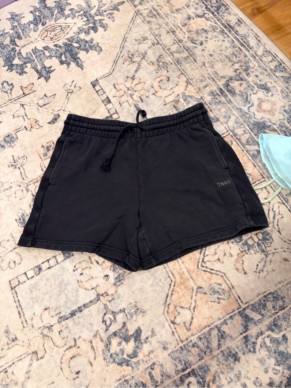 TNA Black Drawstring Athletic Shorts